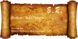 Bukur Róbert névjegykártya